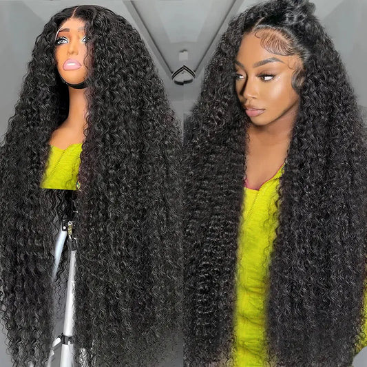 250% Deep Wave 13x6 Lace Frontal Human Hair Wigs Transparent Brazilian Remy 30 40 Inch Water Wave 13x4 Lace Front Wig For Women